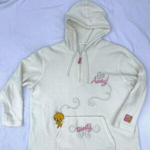 Tweety Bird Looney Tunes GO AWAY Fleece Hoodie WARNER BROTHERS